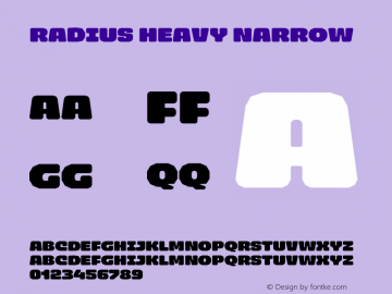Radius Heavy Narrow Version 1.000;FEAKit 1.0图片样张