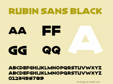 Rubin Sans Black Version 1.000;Glyphs 3.1.2 (3150)图片样张