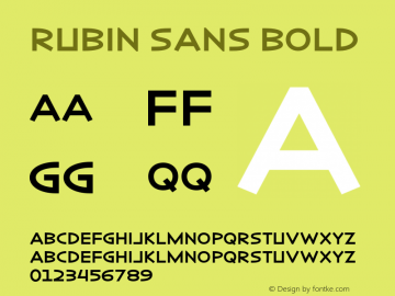 Rubin Sans Bold Version 1.000;Glyphs 3.1.2 (3150)图片样张