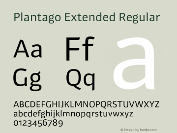 Plantago Extended Regular Version 1.007图片样张