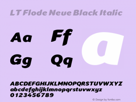 LT Flode Neue Black Italic Version 1.000 | FøM Fix图片样张