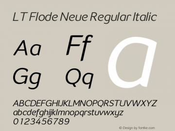 LT Flode Neue Regular Italic Version 1.000 | FøM Fix图片样张