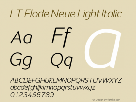 LT Flode Neue Light Italic Version 1.000 | FøM Fix图片样张