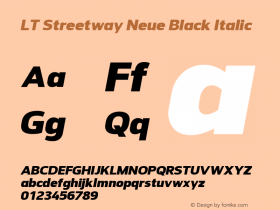 LT Streetway Neue Black Italic Version 1.000 | FøM Fix图片样张