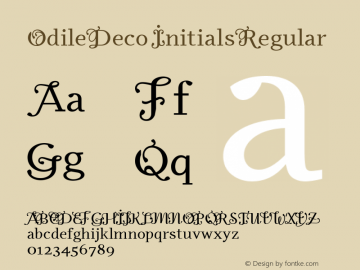 Odile Deco Initials Regular Version 2.000图片样张