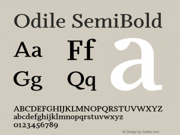 Odile SemiBold Version 2.000图片样张