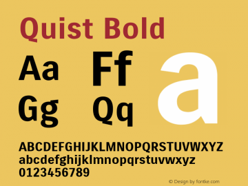 Quist Bold Version 1.003 | web-ttf图片样张