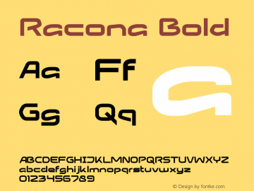 Racona Bold Version 1.000 | FøM Fix图片样张