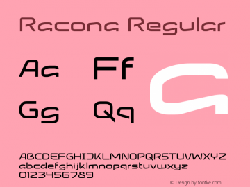 Racona Regular Version 1.000 | FøM Fix图片样张