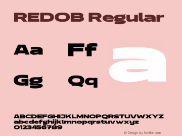 REDOB-Regular Version 1.000图片样张