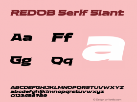 REDOB-SerifSlant Version 1.000图片样张