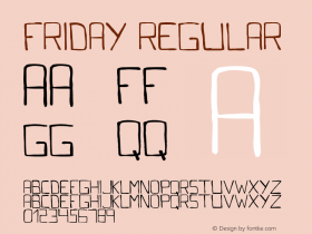 Friday Regular Version 1.0 Font Sample