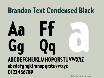 Brandon Text Condensed Black Version 1.002图片样张