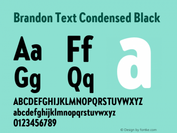 Brandon Text Condensed Black Version 1.002图片样张