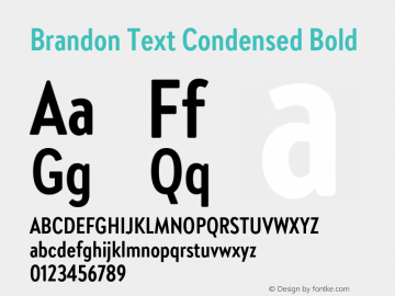 Brandon Text Condensed Bold Version 1.002图片样张
