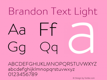 Brandon Text Light Version 2.000图片样张