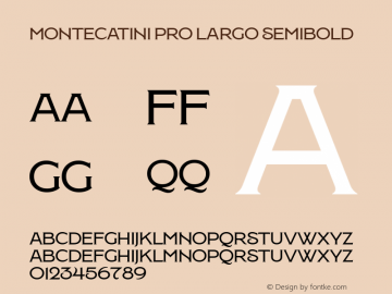 Montecatini Pro Largo SemiBold Version 1.025图片样张