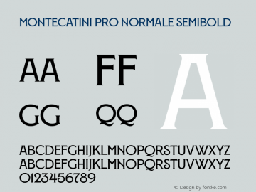 Montecatini Pro Normale SemiBold Version 1.025图片样张