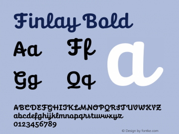 Finlay Bold Version 1.053;hotconv 1.0.117;makeotfexe 2.5.65602 DEVELOPMENT图片样张