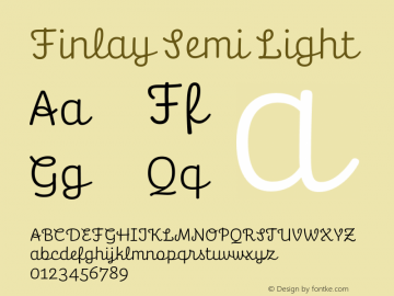 Finlay Semi Light Version 1.053;hotconv 1.0.117;makeotfexe 2.5.65602 DEVELOPMENT图片样张