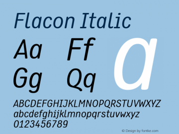 Flacon Italic Version 1.00图片样张