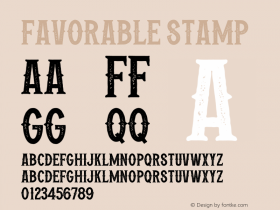 Favorable Stamp Regular Version 1.000图片样张