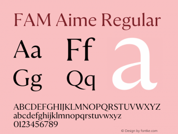 FAM Aime Regular Version 1.001 | FøM Fix图片样张