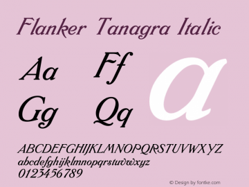 FlankerTanagra-Italic 1.000图片样张