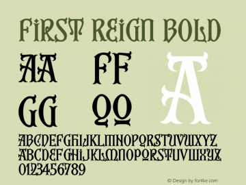 First Reign Bold Version 1.001;FEAKit 1.0图片样张
