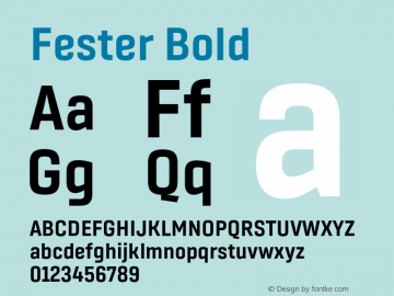 Fester Bold Version 1.000;FEAKit 1.0图片样张