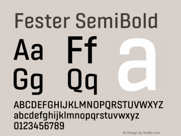 Fester SemiBold Version 1.000;FEAKit 1.0图片样张