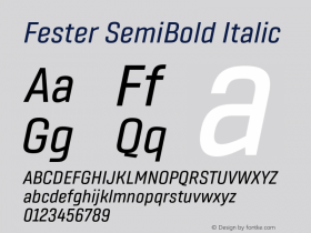 Fester SemiBold Italic Version 1.000;FEAKit 1.0图片样张