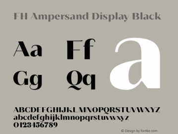 FH Ampersand Display Black Version 3.000;FEAKit 1.0图片样张
