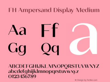 FH Ampersand Display Medium Version 3.000;FEAKit 1.0图片样张