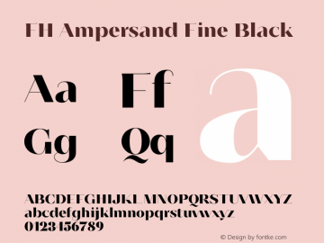 FH Ampersand Fine Black Version 3.000;FEAKit 1.0图片样张