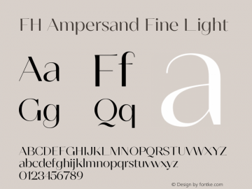 FH Ampersand Fine Light Version 3.000;FEAKit 1.0图片样张