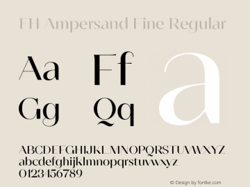 FH Ampersand Fine Regular Version 3.000;FEAKit 1.0图片样张