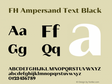 FH Ampersand Text Black Version 3.000;FEAKit 1.0图片样张