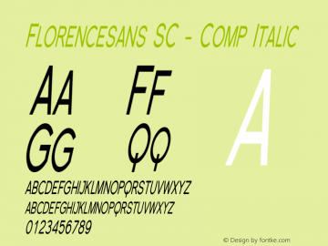 FlorencesansSC-Comp-Italic Version 001.000图片样张
