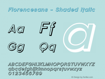 Florencesans-Shaded-Italic Version 001.000图片样张