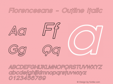 Florencesans-Outline-Italic Version 001.000图片样张