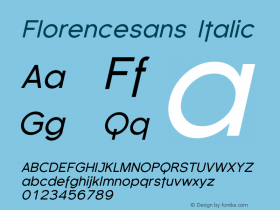 Florencesans-Italic Version 001.000图片样张