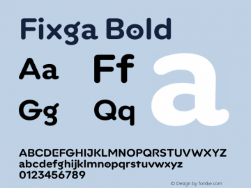 Fixga Bold Version 1.100;hotconv 1.0.109;makeotfexe 2.5.65596图片样张