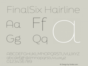 FinalSix-Hairline Version 1.000图片样张