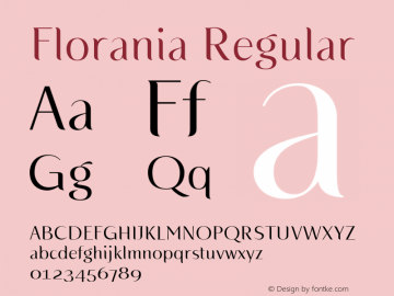 Florania-Regular Version 1.000图片样张