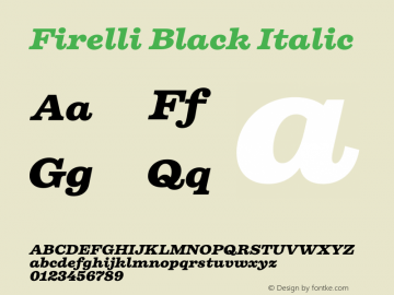 Firelli Black Italic Version 1.006图片样张