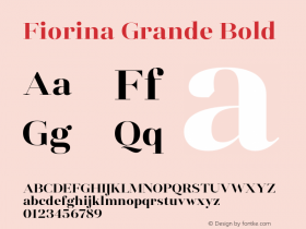 FiorinaGrande-Bold Version 1.000图片样张