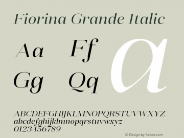 FiorinaGrande-Italic Version 1.000图片样张