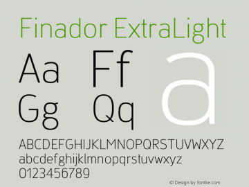 Finador ExtraLight Version 1.000 | wf-rip DC20190425图片样张