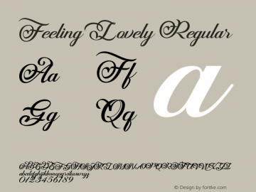 Feeling Lovely Version 1.00;January 23, 2019;FontCreator 11.5.0.2427 64-bit图片样张